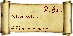Pelger Csilla névjegykártya